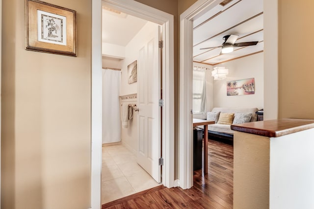 19 Hoku Pl, Paia, HI 96779 - corridor featuring wood finished floors and baseboards