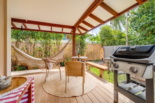 19 Hoku Pl, Paia, HI 96779 - deck featuring a fenced backyard