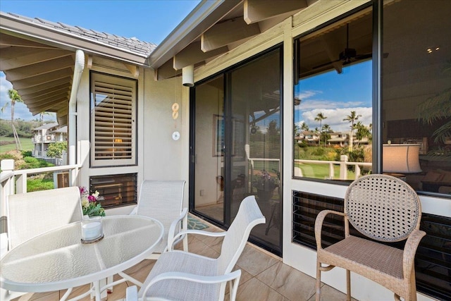 view of patio / terrace featuring a balcony