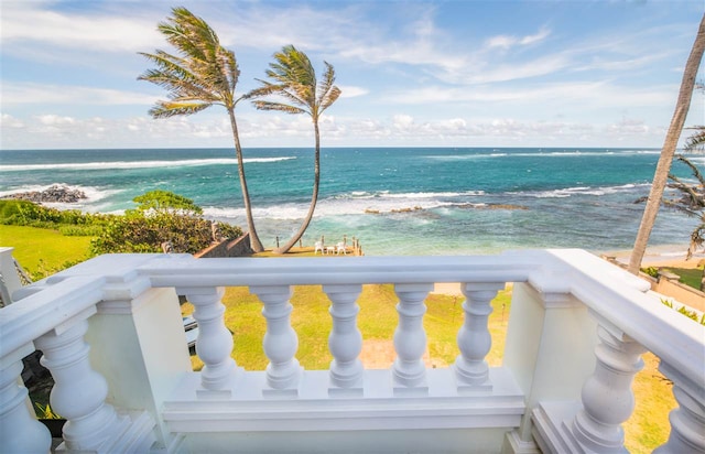 property view of water with a view of the beach