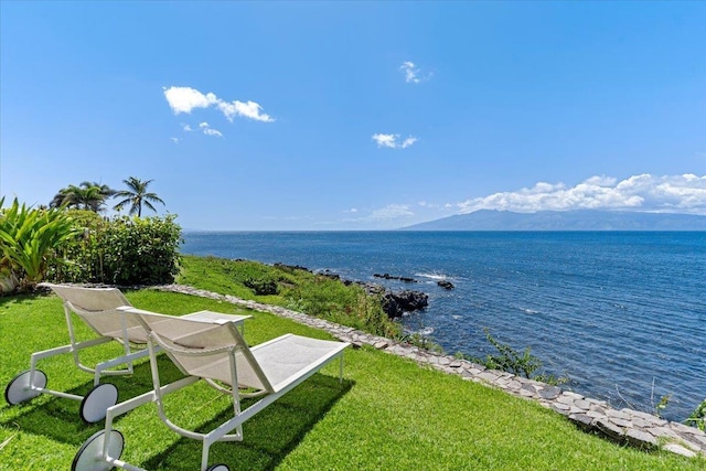 property view of water with a mountain view