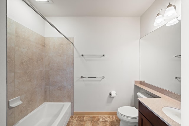 123 Hoowaiwai Loop Unit 1801, Wailuku, HI 96793 - bathroom with baseboards, vanity, toilet, and shower / bath combination