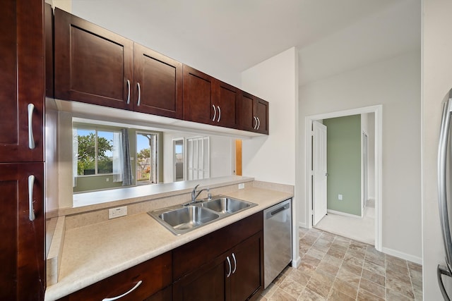 123 Hoowaiwai Loop Unit 1801, Wailuku, HI 96793 - kitchen with dishwasher, a sink, light countertops, and baseboards