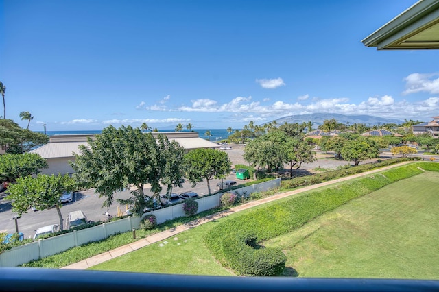 property view of water with a mountain view