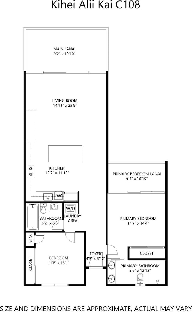 2387 S Kihei Rd Unit C108, Kihei, HI 96753 - room layout