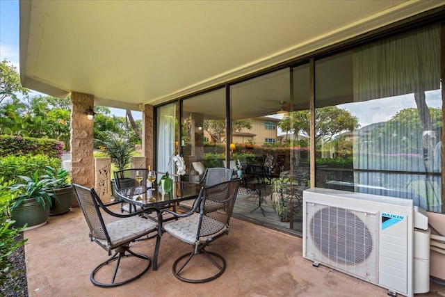 2387 S Kihei Rd Unit C108, Kihei, HI 96753 - view of patio / terrace with ac unit and outdoor dining space