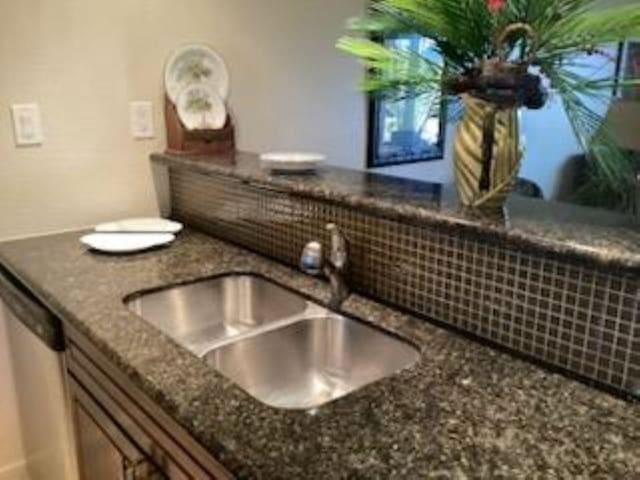 kitchen with stainless steel dishwasher and sink