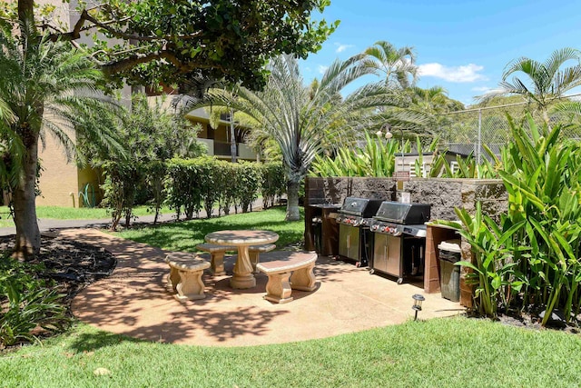 view of patio / terrace featuring grilling area