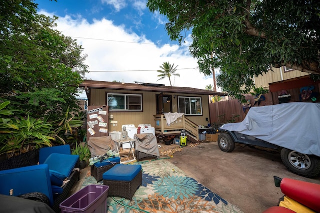 view of front of property with a patio area