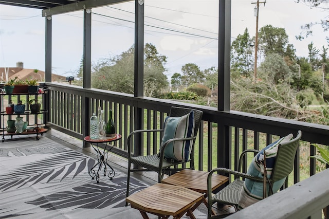view of sunroom / solarium