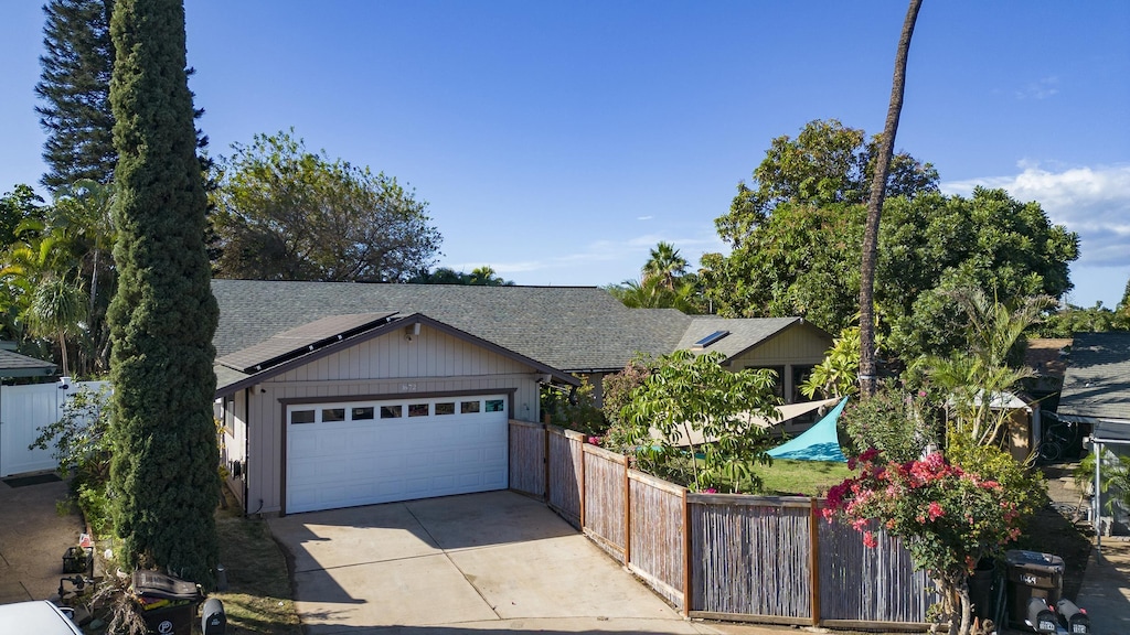 1672 Kahaone Pl, Kihei, HI 96753 - view of front of home with a garage