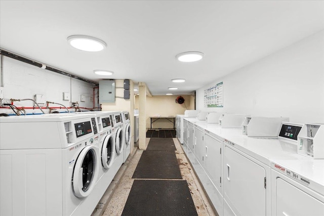 washroom with washer and dryer