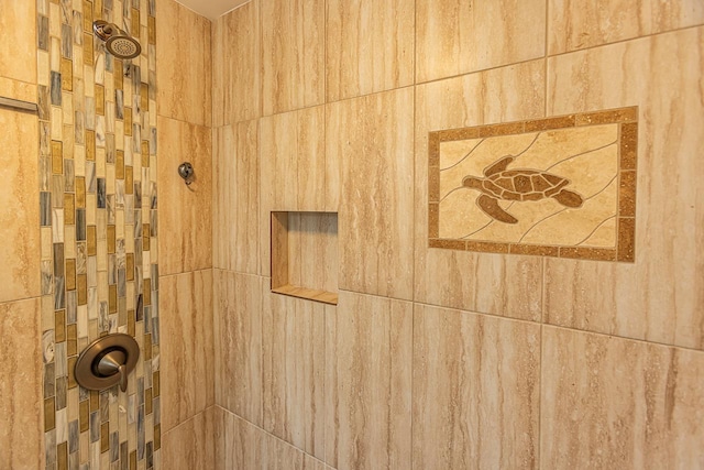 details featuring a tile shower