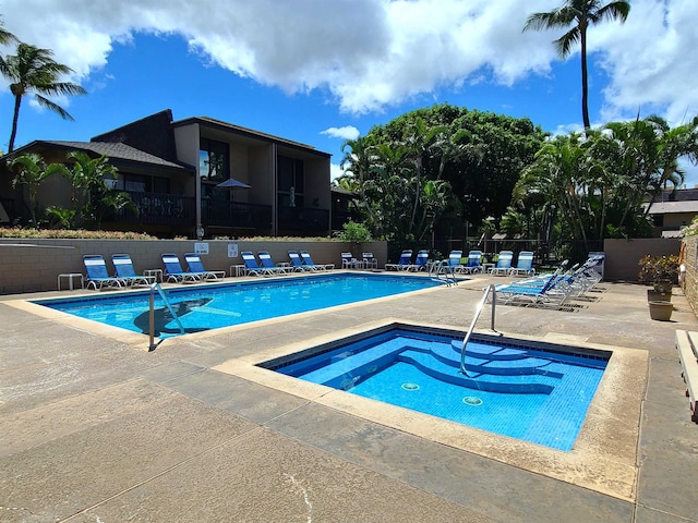 view of pool with a patio