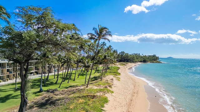 water view with a beach view