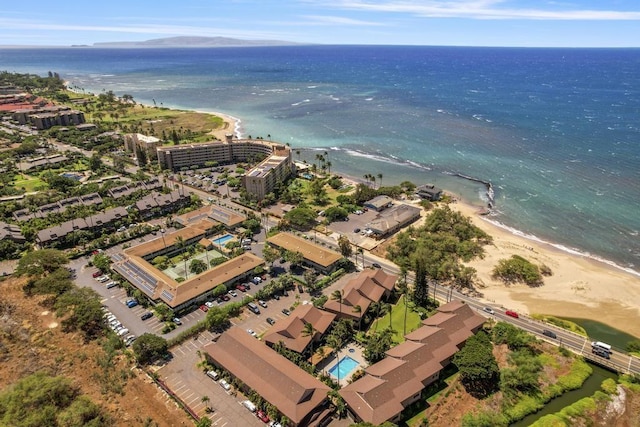 679 S Kihei Rd Unit D205, Kihei, HI 96753 - aerial view with a view of the beach and a water view