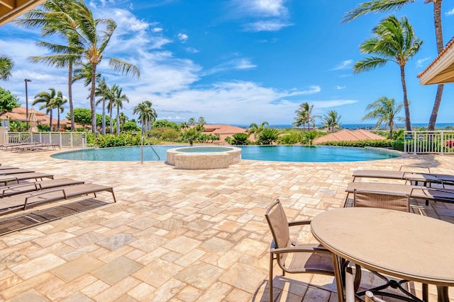 2335 Hihimanu St Unit 117, Kihei, HI 96753 - view of swimming pool with a patio and an in-ground hot tub