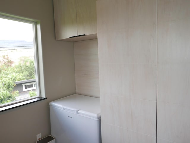 laundry room with cabinets and plenty of natural light