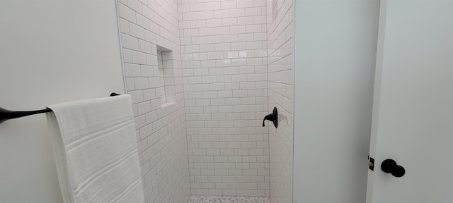 room details with a tile shower