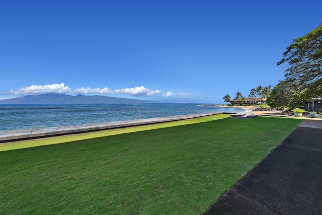 property view of water featuring a mountain view