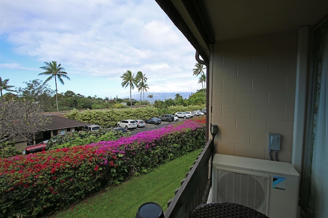 balcony with ac unit