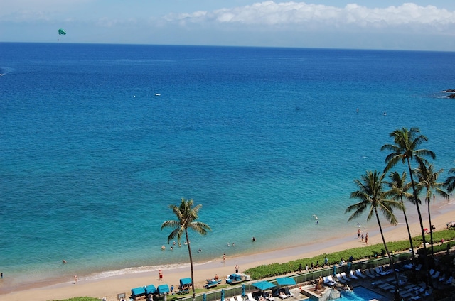 water view with a beach view