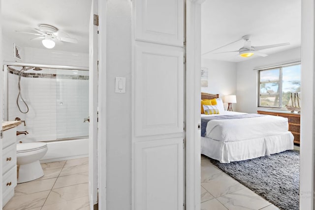 bedroom with ceiling fan