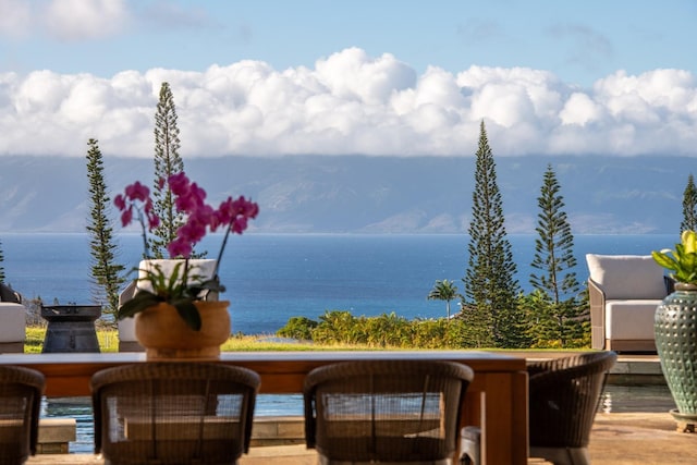 property view of water with a mountain view