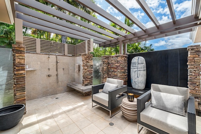 view of patio / terrace with a pergola