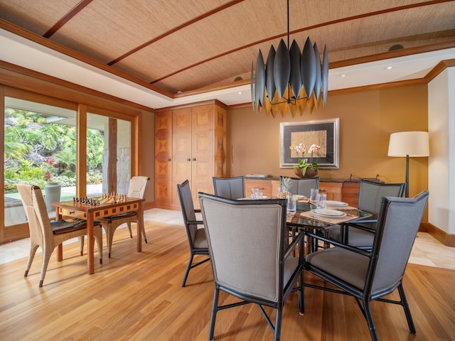 dining space featuring light wood-type flooring