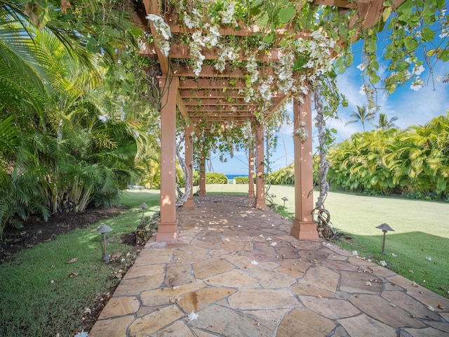 view of patio / terrace with a pergola