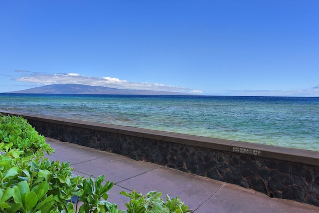 view of water feature with a mountain view