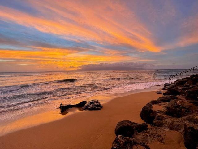 water view with a beach view