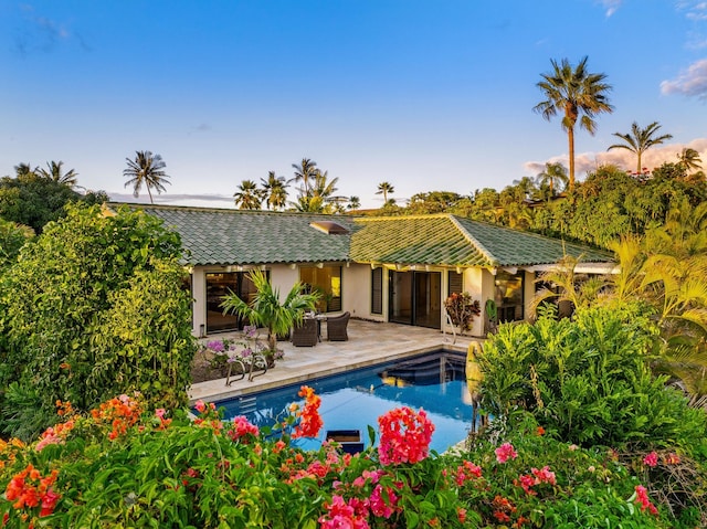 view of pool featuring a patio area