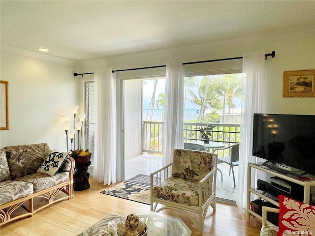 7146 Kamehameha V Hwy Unit 207C, Kaunakakai, HI 96748 - living room featuring wood finished floors