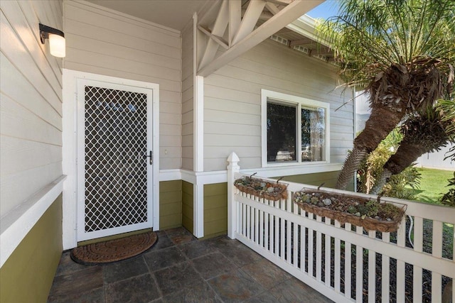 view of doorway to property