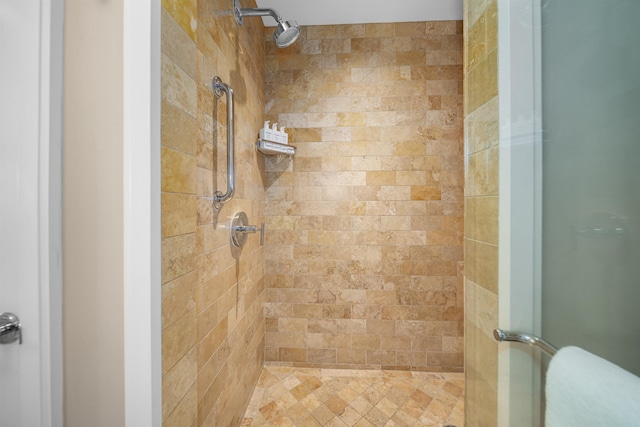 bathroom featuring walk in shower