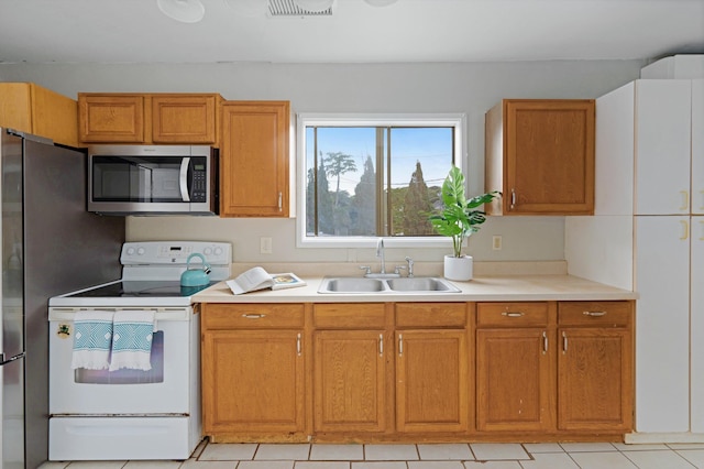 kitchen featuring sink and electric range