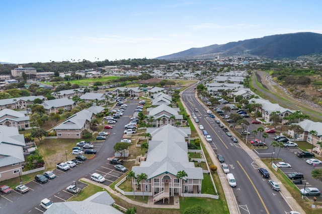 aerial view featuring a mountain view