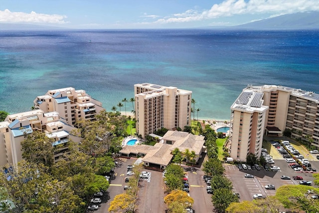 drone / aerial view of a large body of water