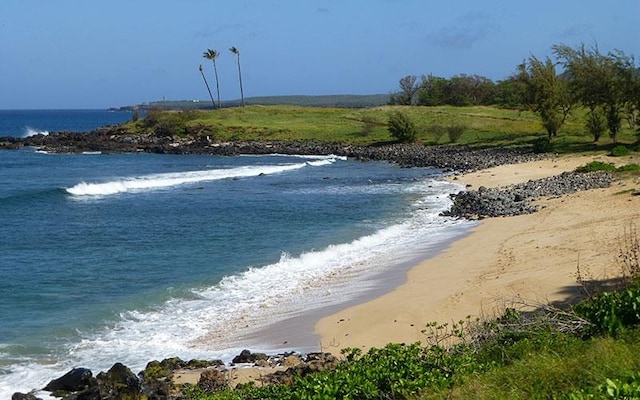 water view with a beach view