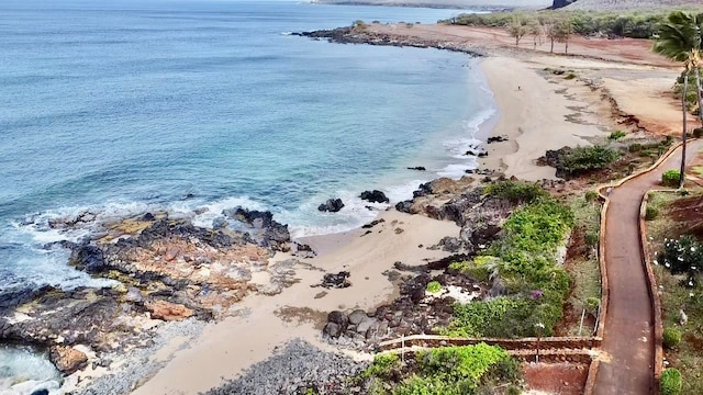 water view with a view of the beach