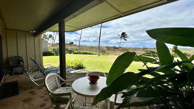 view of sunroom