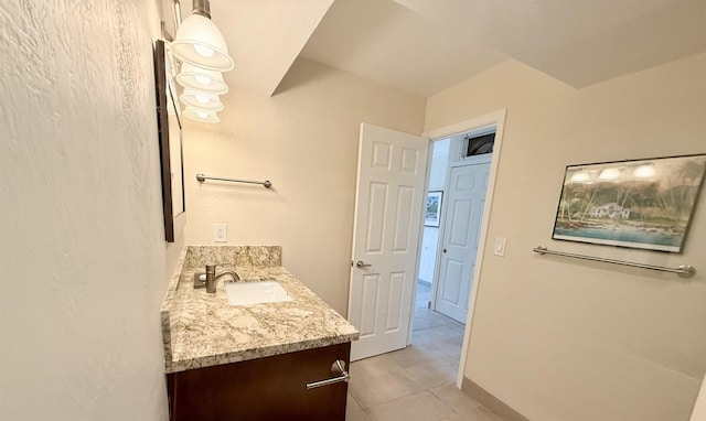 475 Front St Unit 308, Lahaina, HI 96761 - bathroom featuring vanity, tile patterned floors, and baseboards
