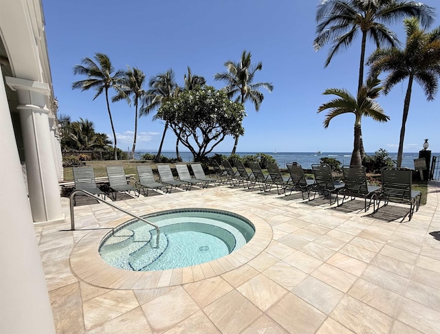 475 Front St Unit 308, Lahaina, HI 96761 - view of swimming pool with a patio and a hot tub