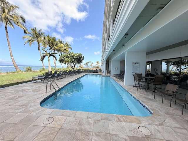 475 Front St Unit 308, Lahaina, HI 96761 - community pool with a patio area and a water view