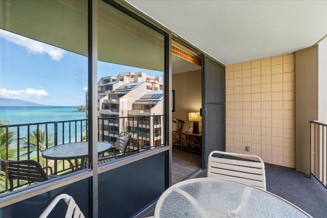 4327 Lower Honoapiilani Rd Unit 802, Lahaina, HI 96761 - balcony with a water view and outdoor dining space