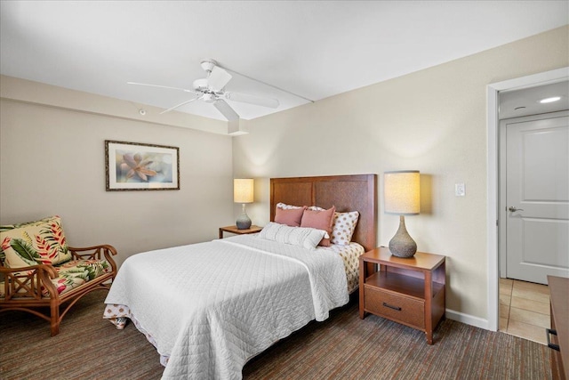 4327 Lower Honoapiilani Rd Unit 802, Lahaina, HI 96761 - bedroom with carpet floors, a ceiling fan, and baseboards