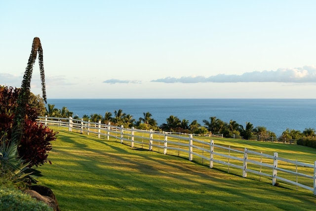 view of water feature featuring a rural view