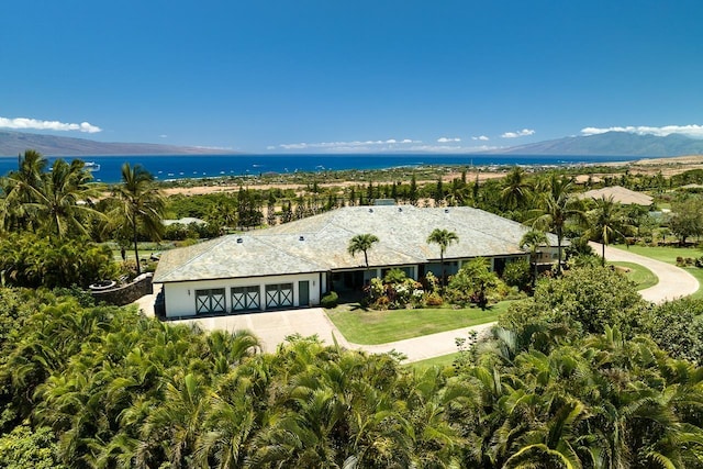 aerial view featuring a mountain view